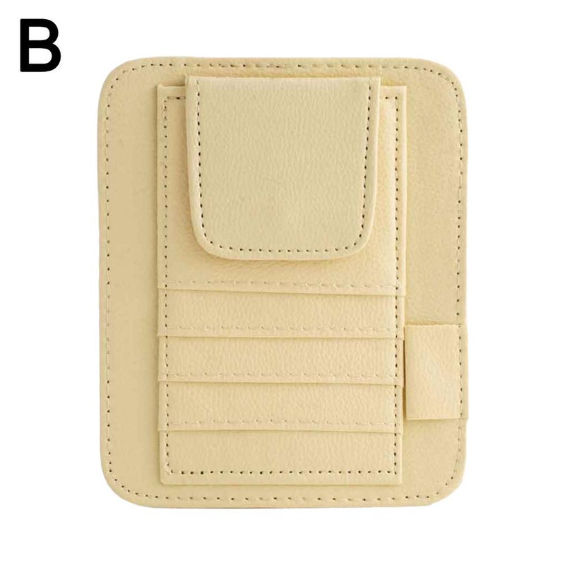 Multifunctional car sun visor storage holder, suitable for glasses clips, cards, documents, and receipts.